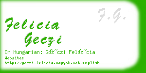 felicia geczi business card